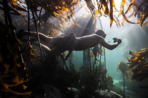 Craig in his kelp kingdom. Photo: Scott Ramsay