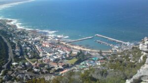 Kalk Bay harbour and mountain amphitheatre